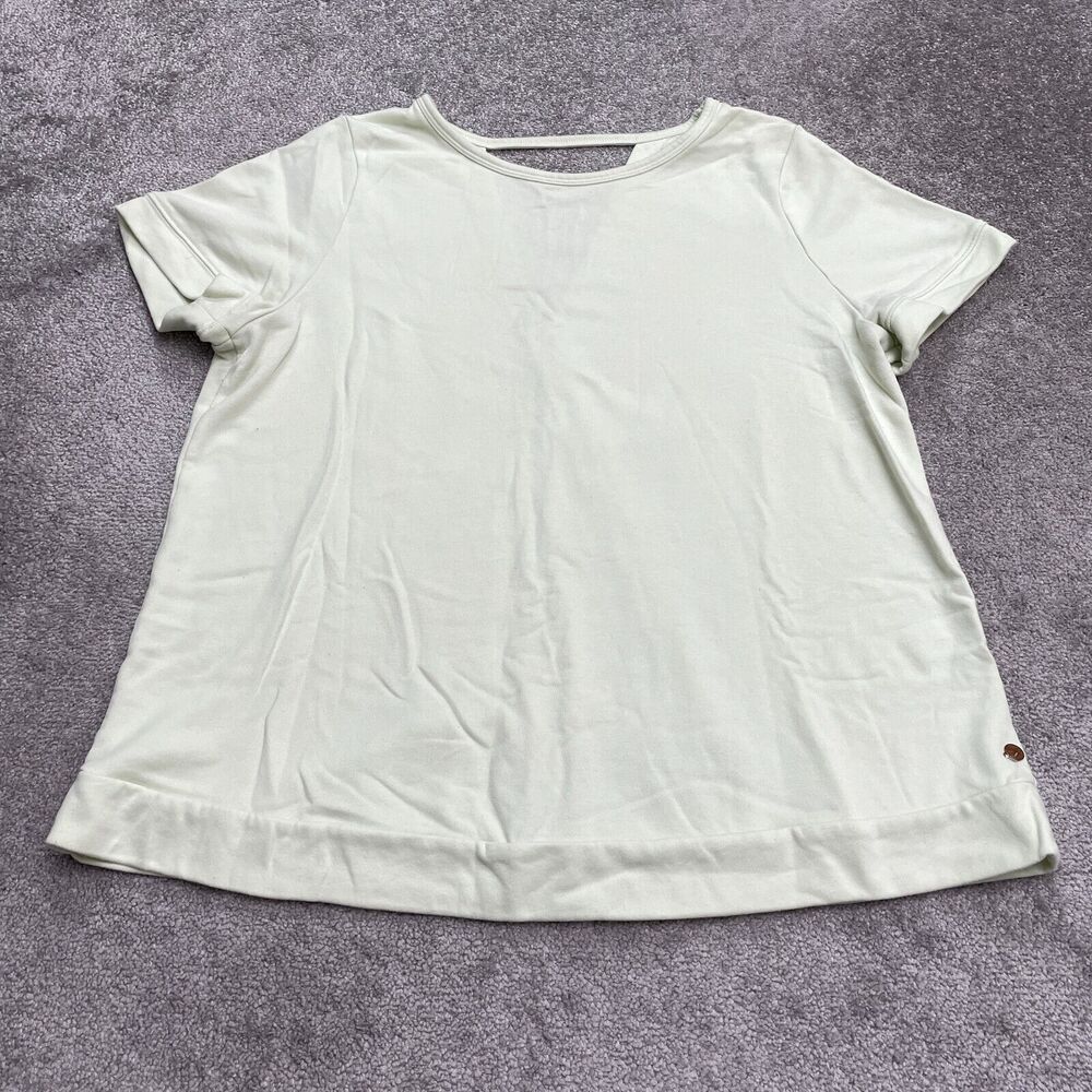 Livi Top Womens 18/20 Pastel Green Back Wrap Crew Neck Short Sleeve Casual Sport